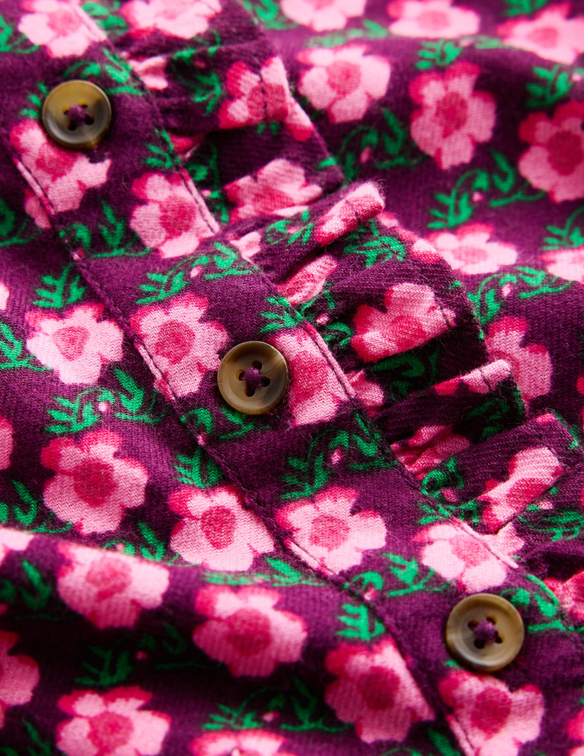 Gerüschtes Maude Hemdblusenkleid-Marineblau Stiefmütterchen Blumenmuster-2