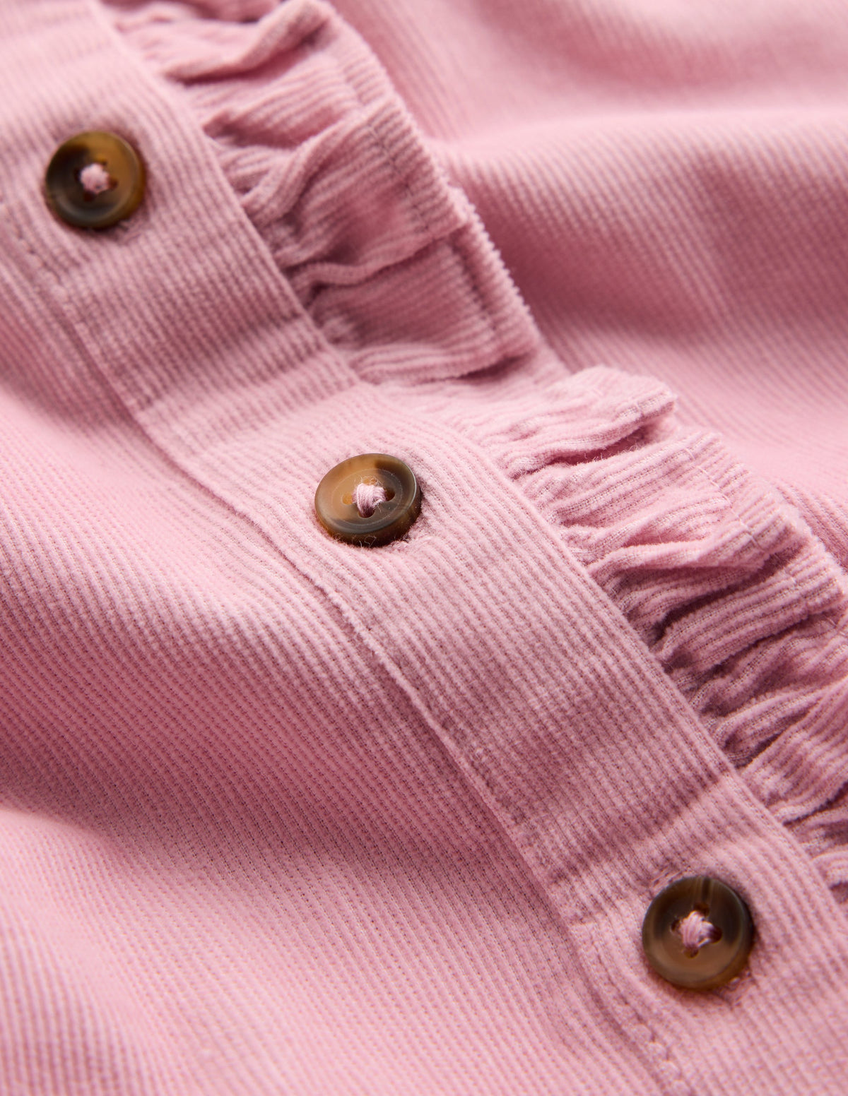 Robe-chemise Maude à volants-Velours côtelé rose vintage - Image 2