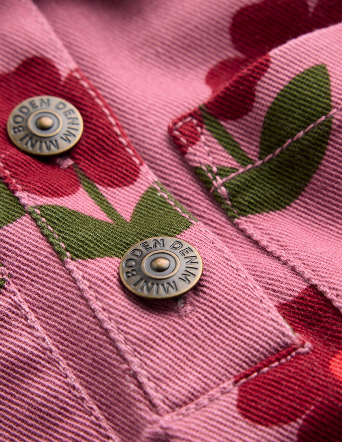 Hemdblusenkleid mit Kragen-Rosa Blütenstempel-3