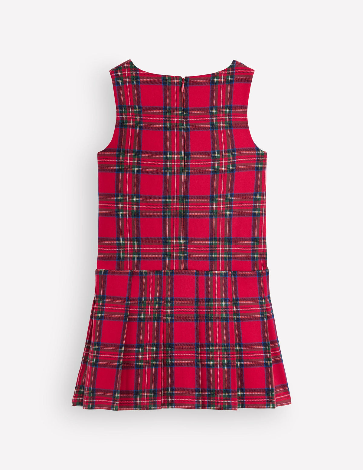 Drop Waist Pinafore-Red Check-3