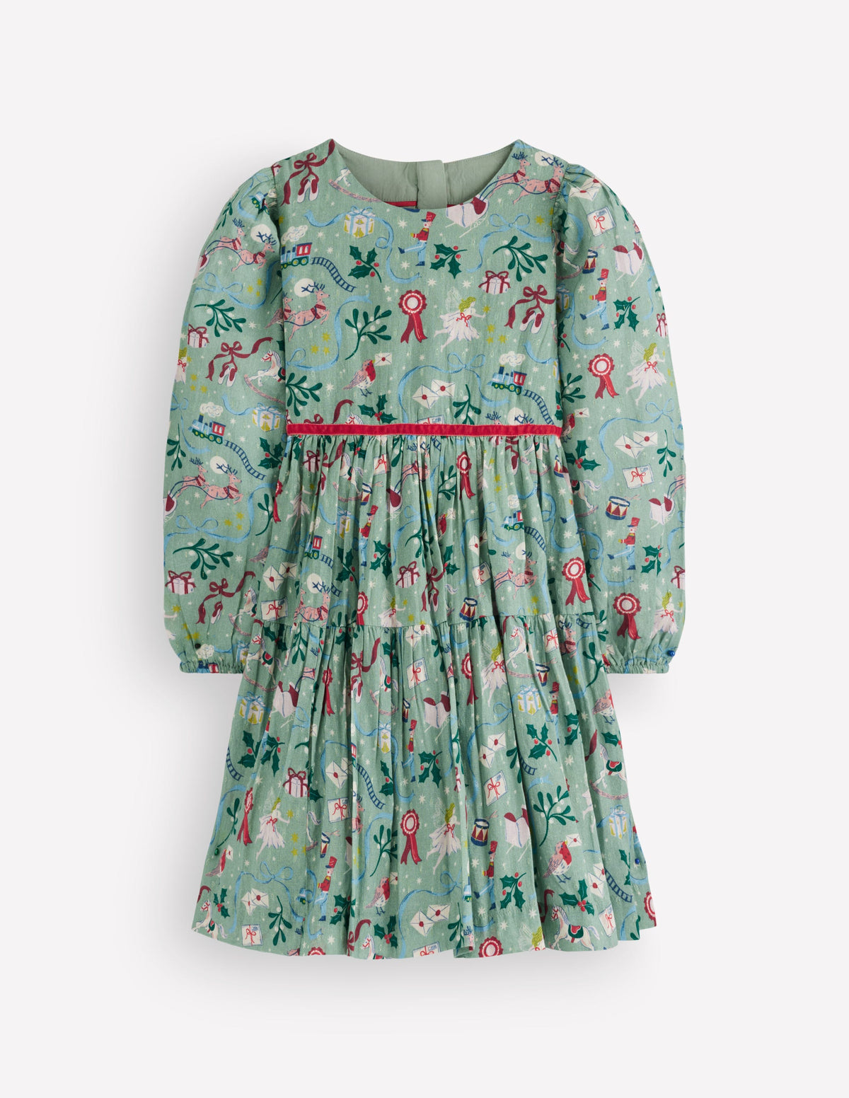 Posie Gewebtes Kleid zum Herumwirbeln-Grün Polar-Post - Image 2