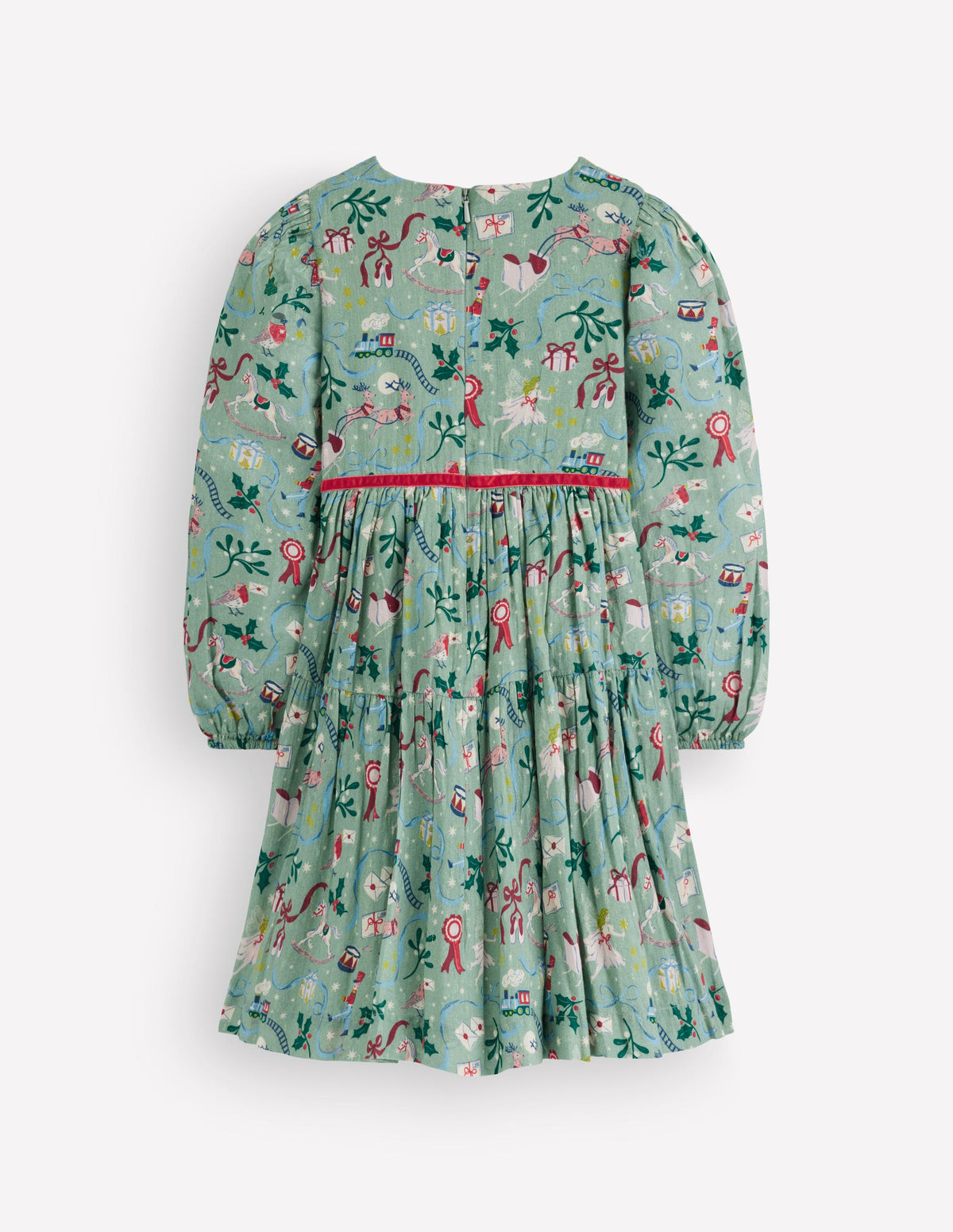 Posie Gewebtes Kleid zum Herumwirbeln-Grün Polar-Post - Image 3