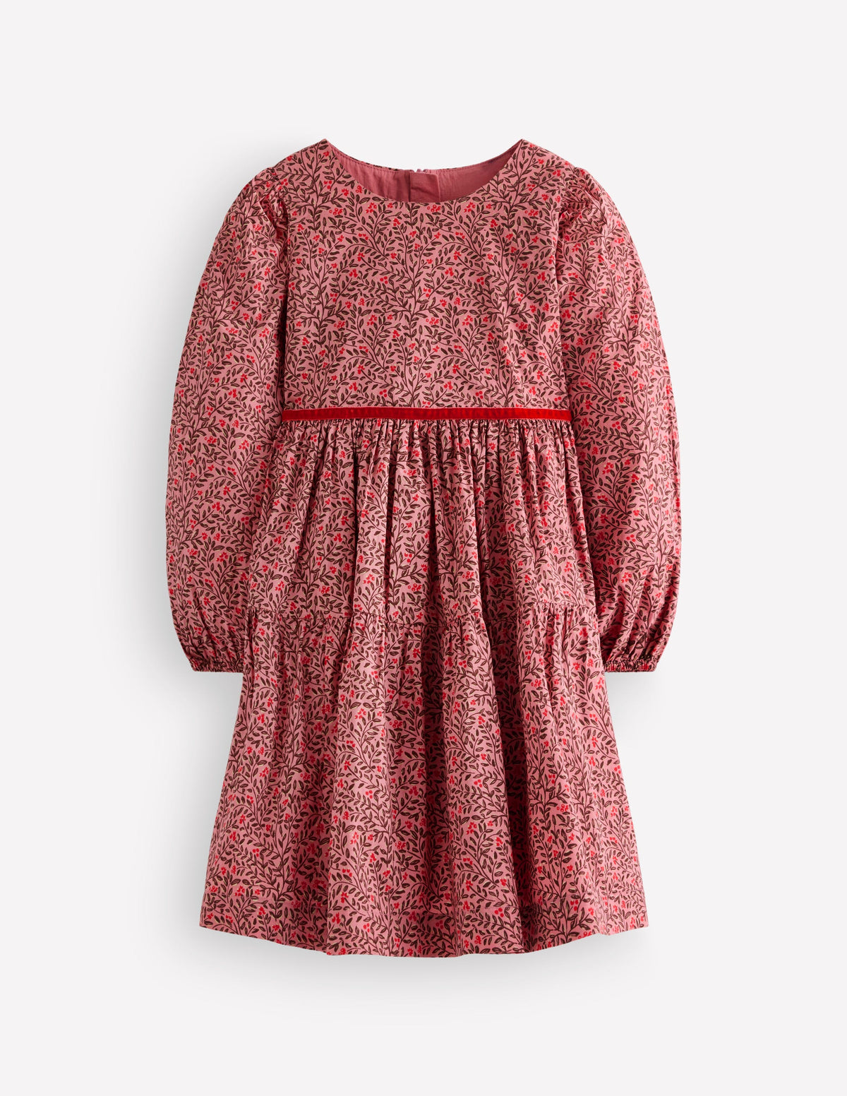 Posie Gewebtes Kleid zum Herumwirbeln-Pink Geblümt-1