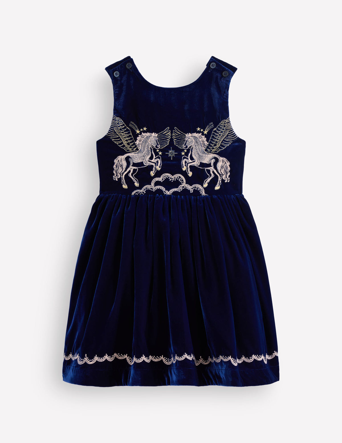 Cross Back Party Pinnie-Navy Pegasus-4