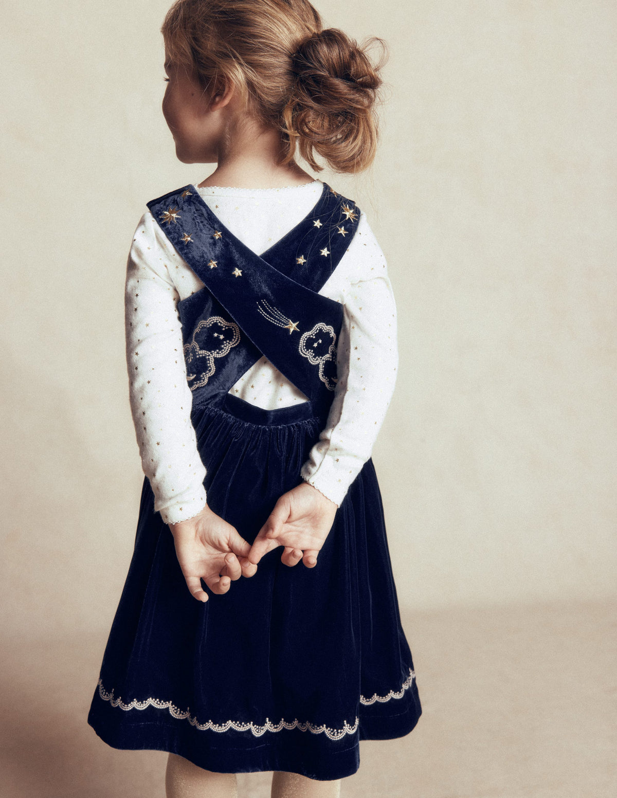 Cross Back Party Pinnie-Navy Pegasus - Image 2
