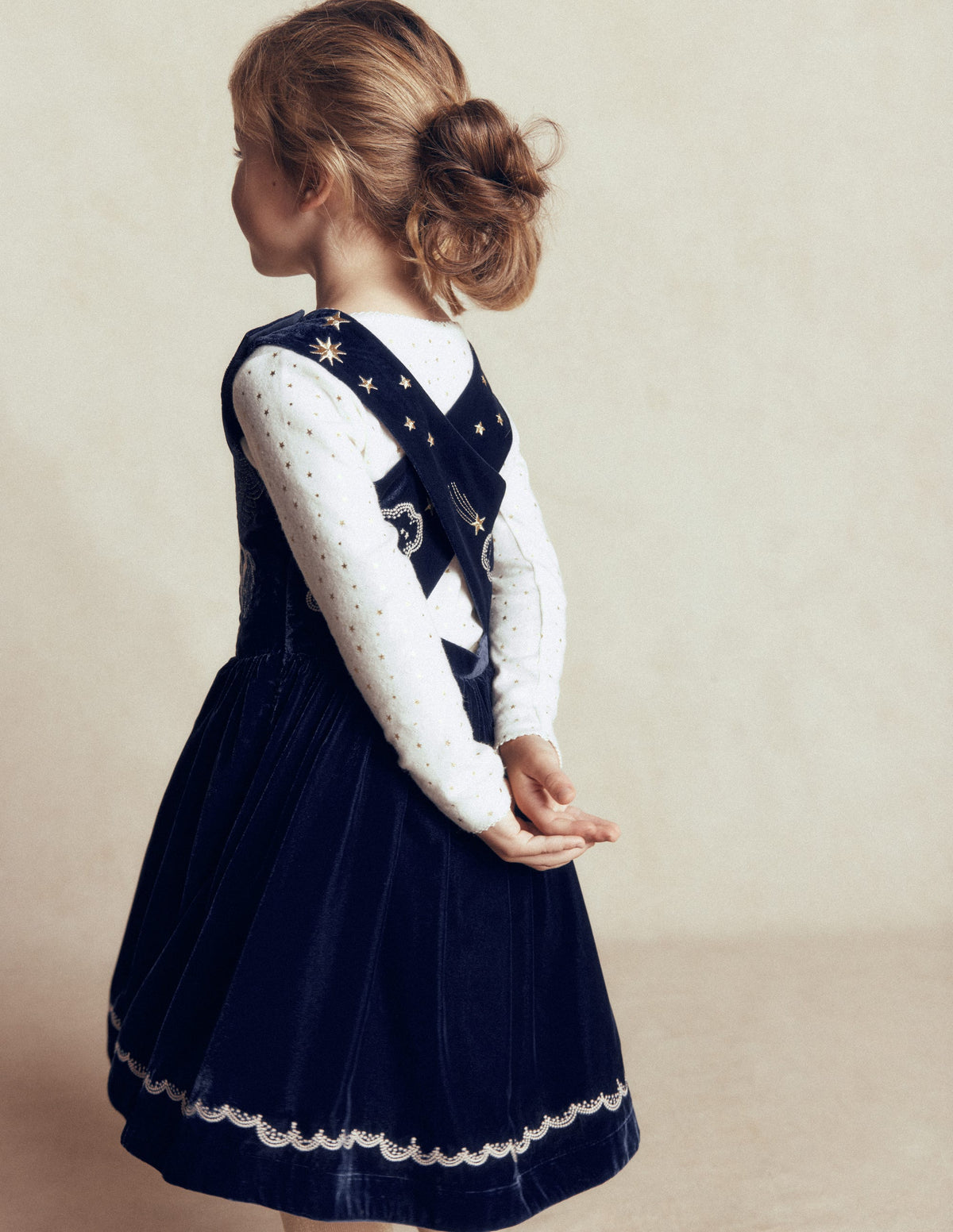 Cross Back Party Pinnie-Navy Pegasus-3