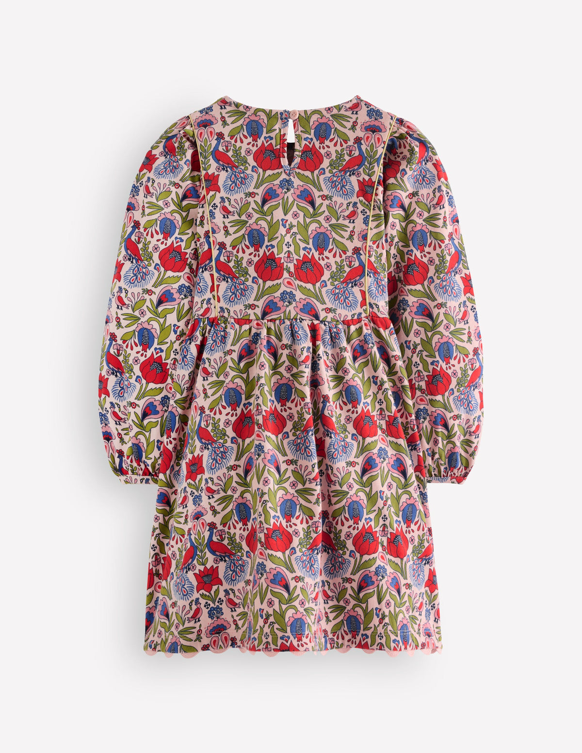 Mabel Glitzerkleid zum Herumwirbeln-Pfau Blumenmuster - Image 2