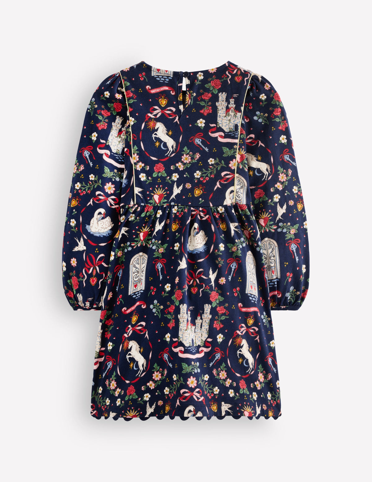 Mabel Glitzerkleid zum Herumwirbeln-Marineblau Schloss-Design-2