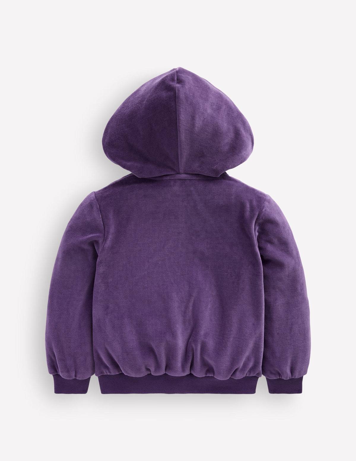 Velours-Sweater mit durchgehendem Reißverschluss-Violett Herz-3