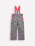 Wasserdichte Allwetterhose-Neonrosa Kleines Blumenmuster