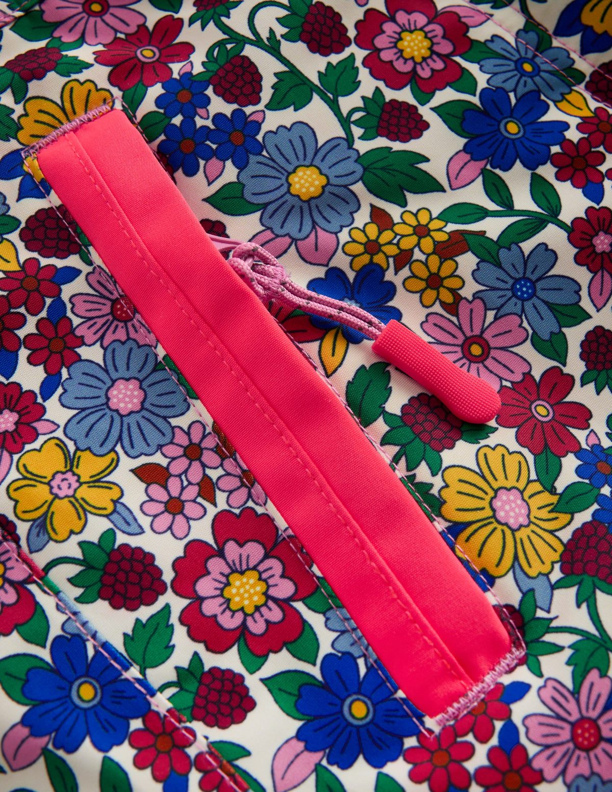 Wasserdichte Allwetterhose-Neonrosa Kleines Blumenmuster - Image 3