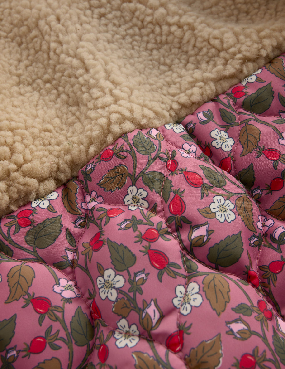 Lange Jacke mit Teddyfellkragen-Waldgrün - Image 5