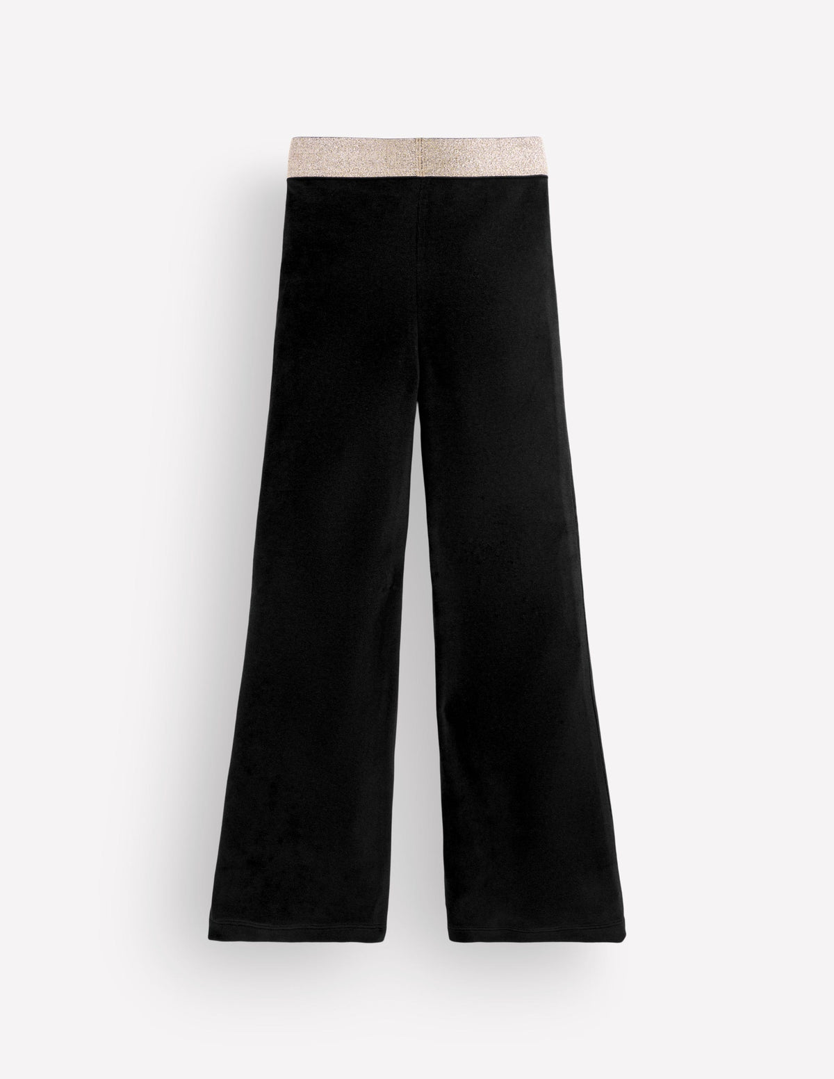 Ausgestellte Samtleggings-Schwarz - Image 2