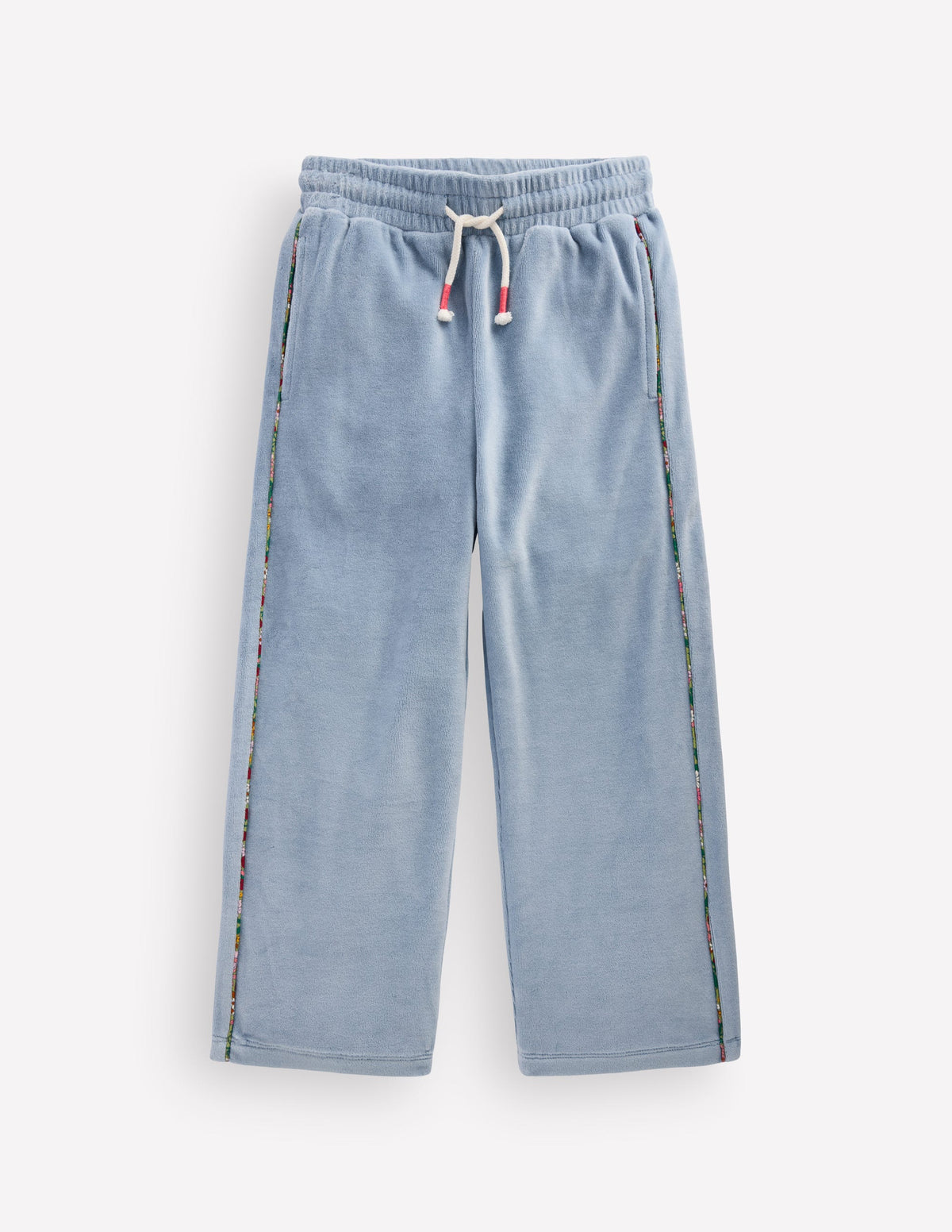 Velours-Jogginghose mit weitem Bein-Französisches Blau - Image 1