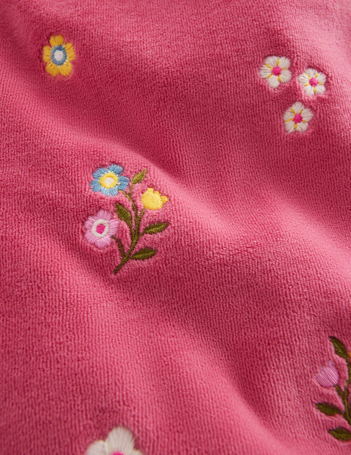 Velours-Jogginghose mit weitem Bein-Rosa, Stickerei - Image 3