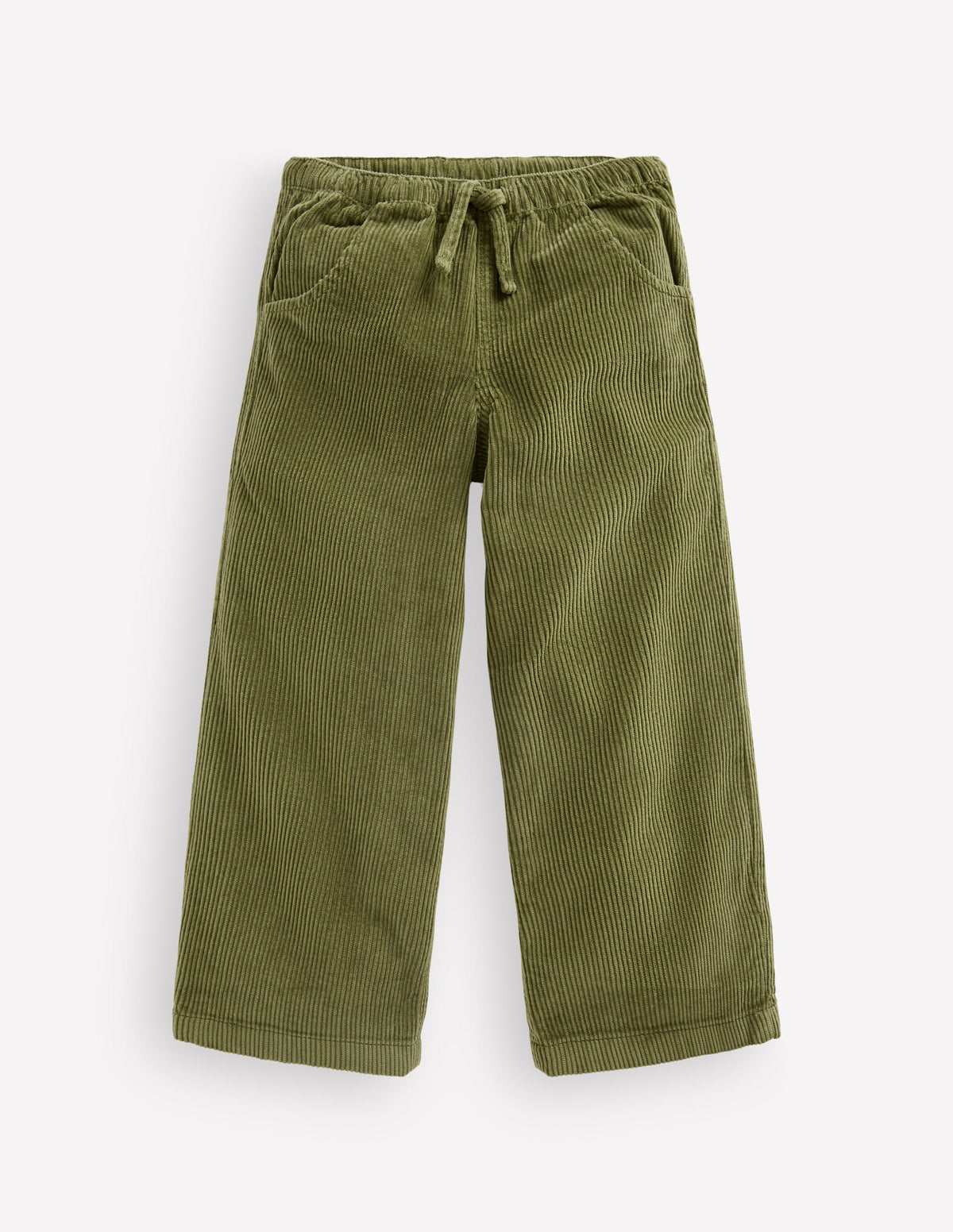 Draw Cord Trousers-Olive Cord - Image 3
