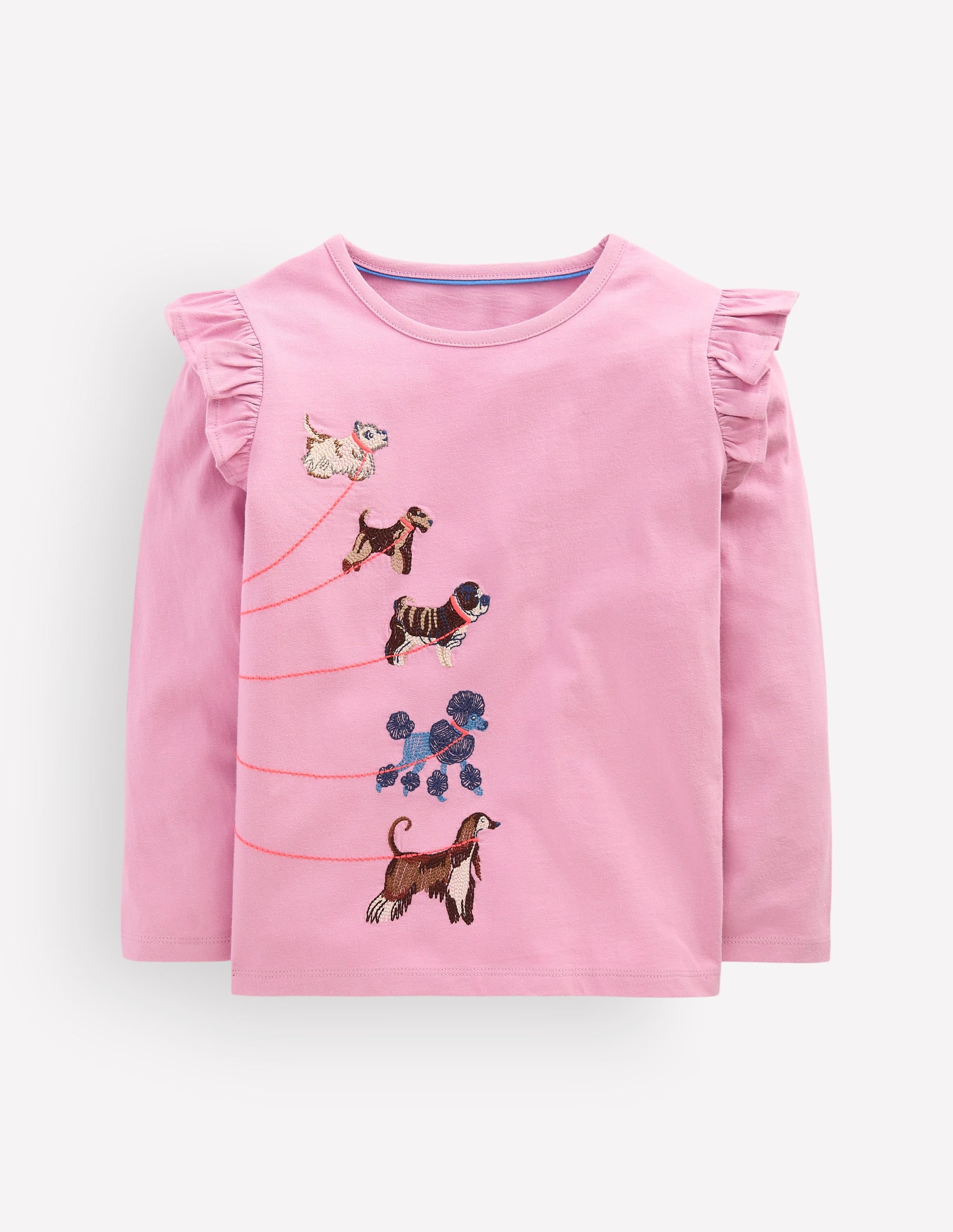 Langarmshirt mit Superstich-Design-Sanftes Lavendel Hunde - Image 1