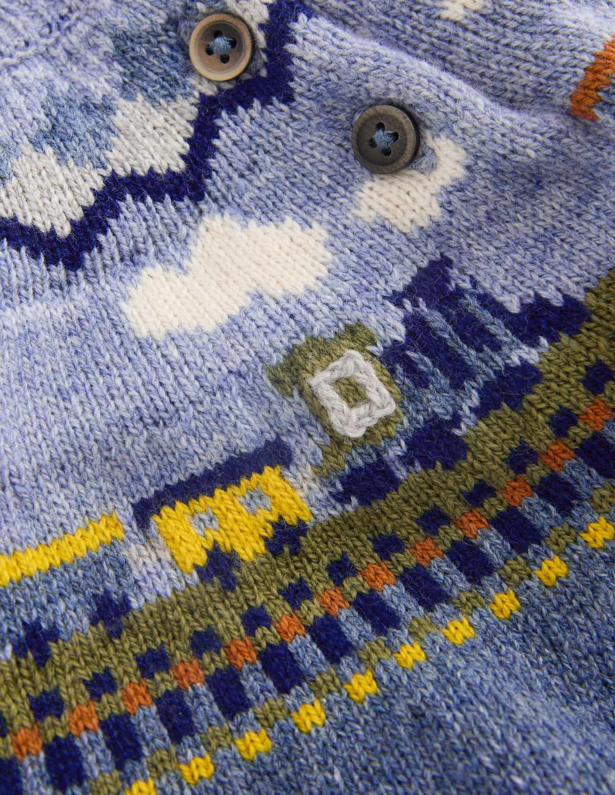 Pull motif jacquard-Train bleu glacier chiné-3