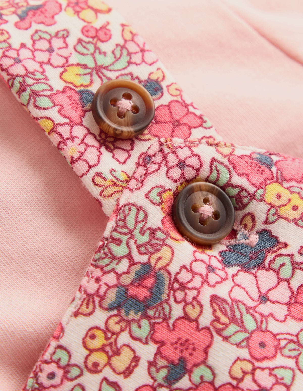 Ensemble avec salopette en jersey-Motif petites fleurs multi - Image 3
