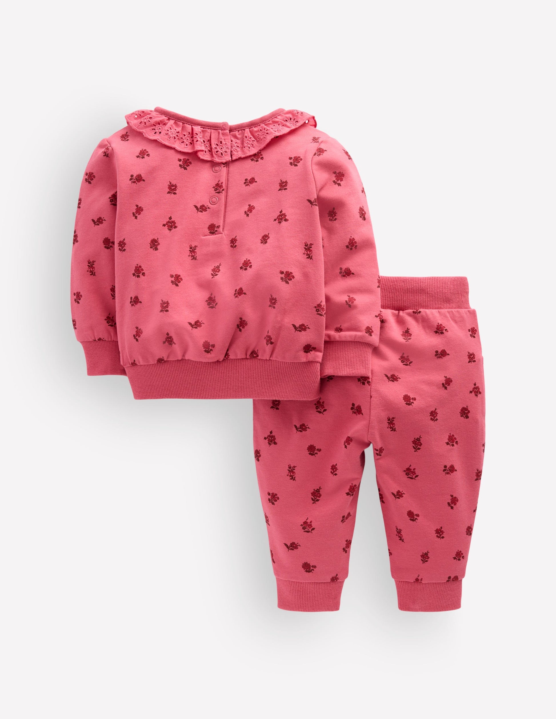 Sweatshirt-Set mit Rüschenausschnitt-Holly Beere Vintage Rose-2