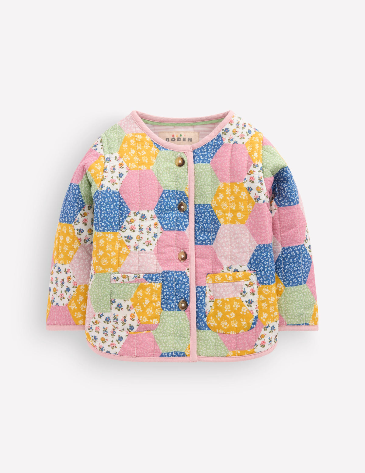 Steppjacke-Bunt Patchwork-Muster-1