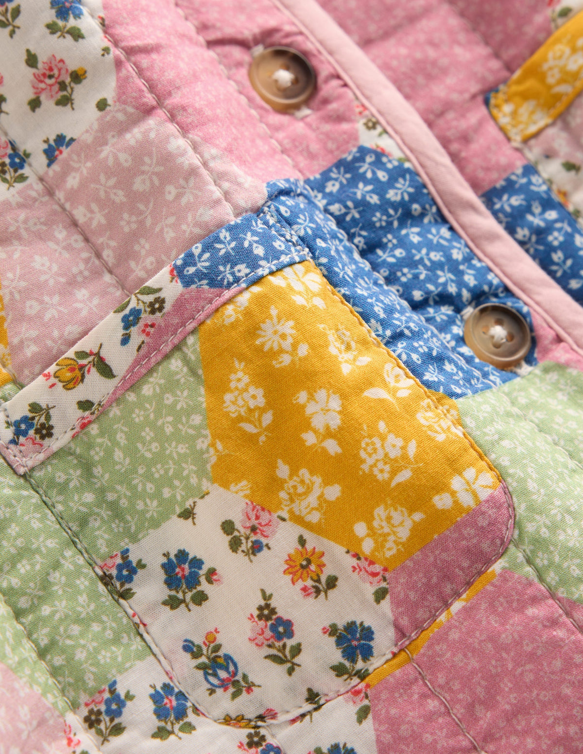 Steppjacke-Bunt Patchwork-Muster-3
