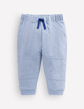 Bas de jogging à genoux renforcés-Bleu clair chiné