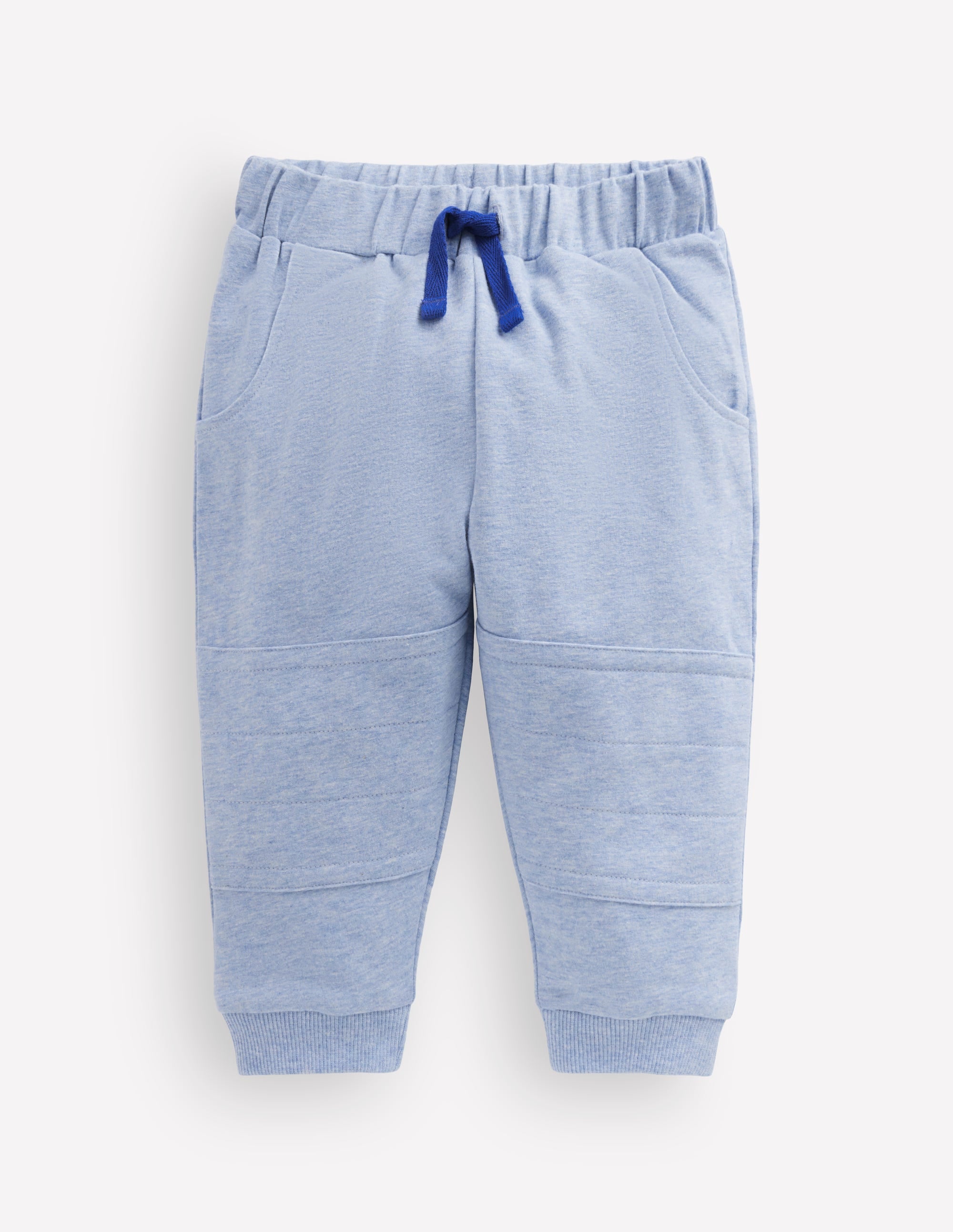 Bas de jogging à genoux renforcés-Bleu clair chiné - Image 1