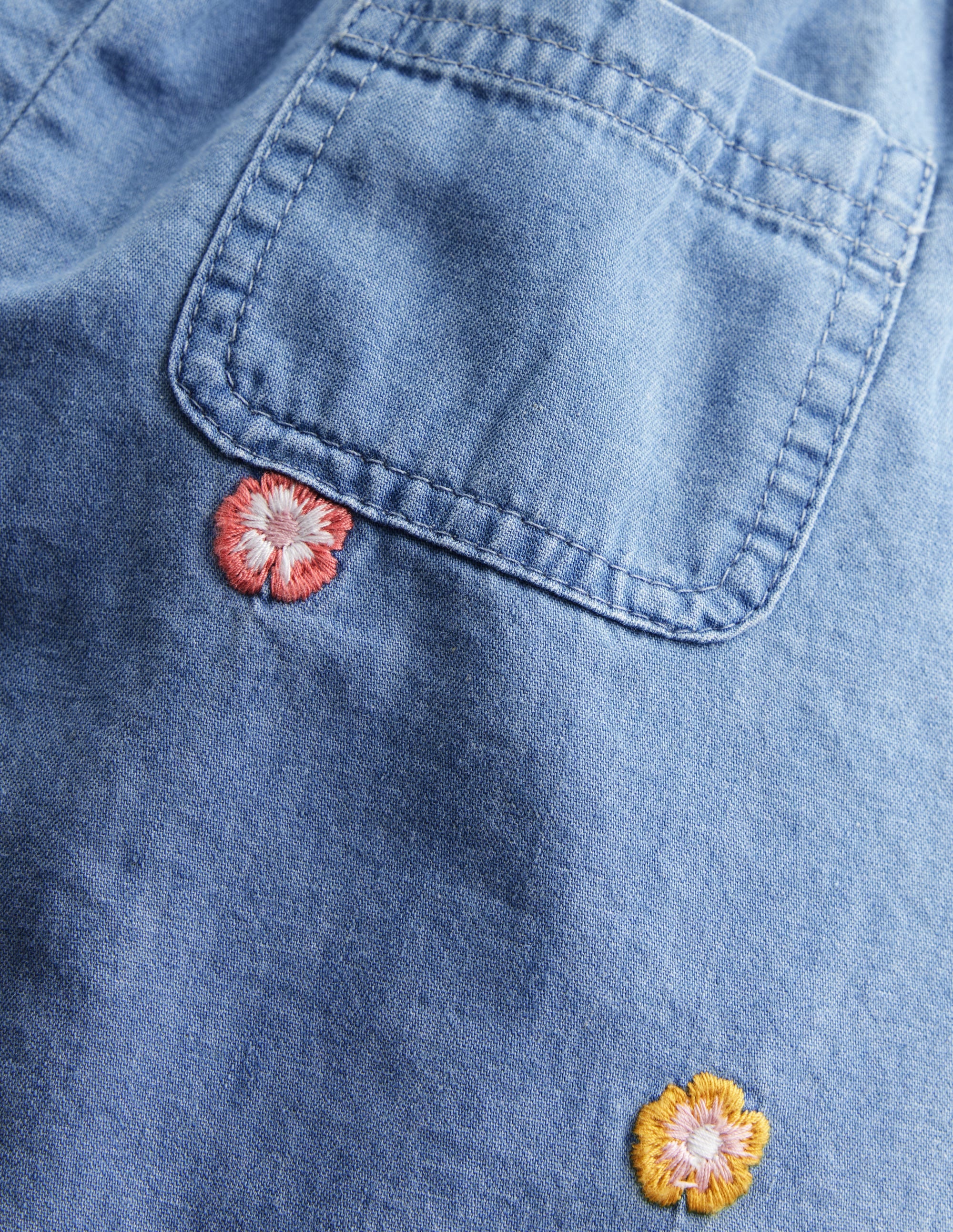 Bestickte Chambray-Hose-Bestickt Chambray - Image 3