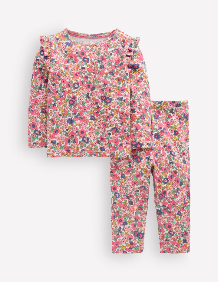 Pointelle-Set aus Baumwolle-Bunt Kleines Blumenmuster