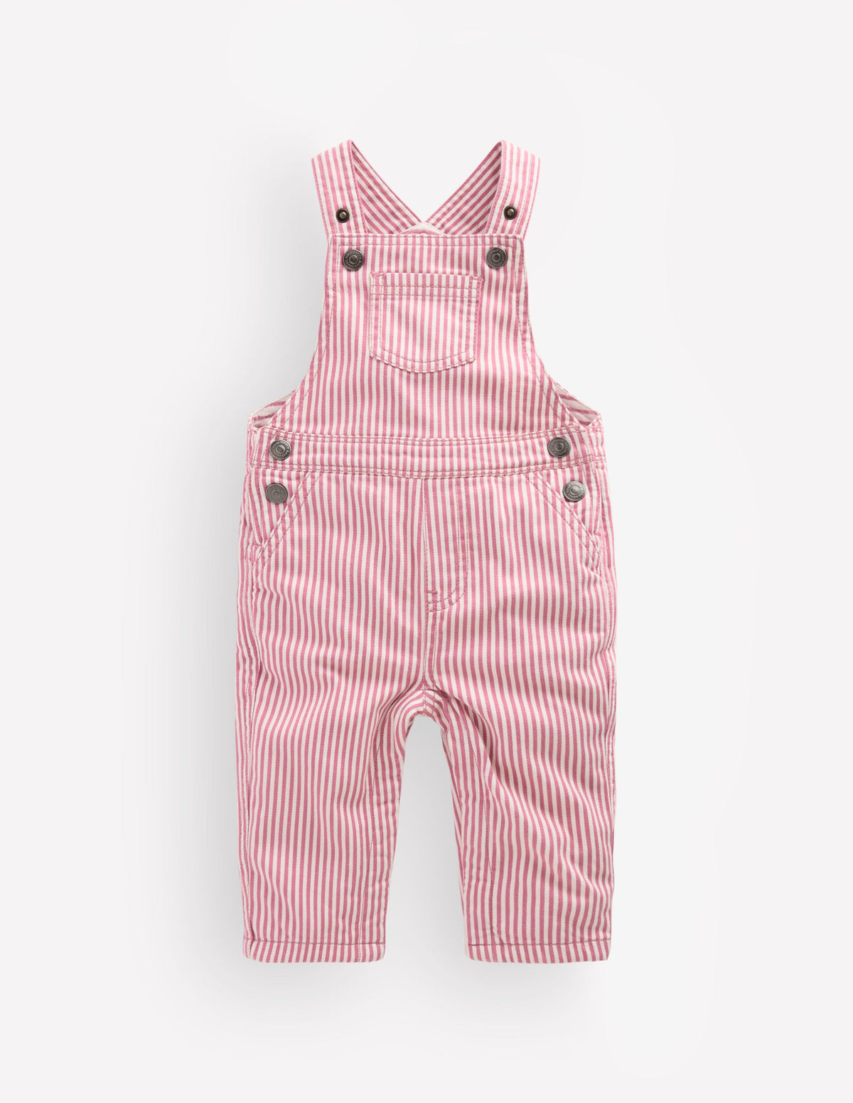 Gewebte Latzhose-Rosa mit Streifen - Image 1