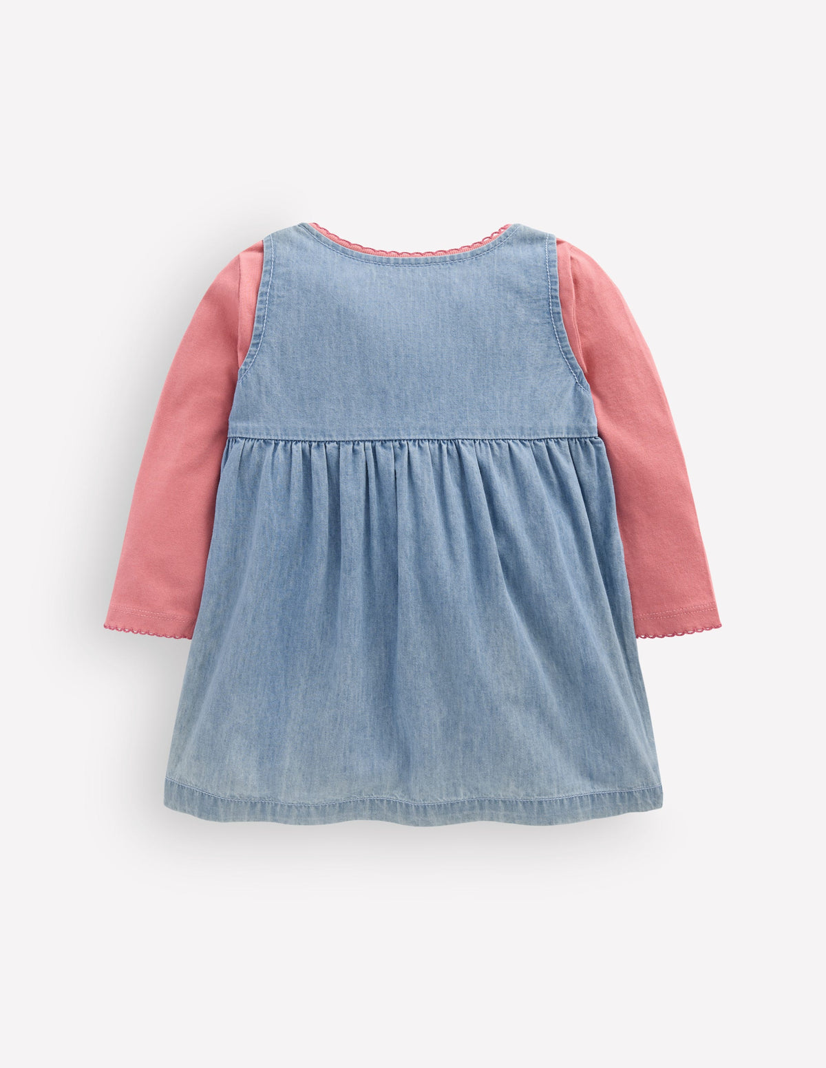 Ensemble avec robe chasuble brodée-Chambray brodé - Image 2