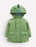 Wasserabweisende Regenjacke-Grün, Dinosaurier