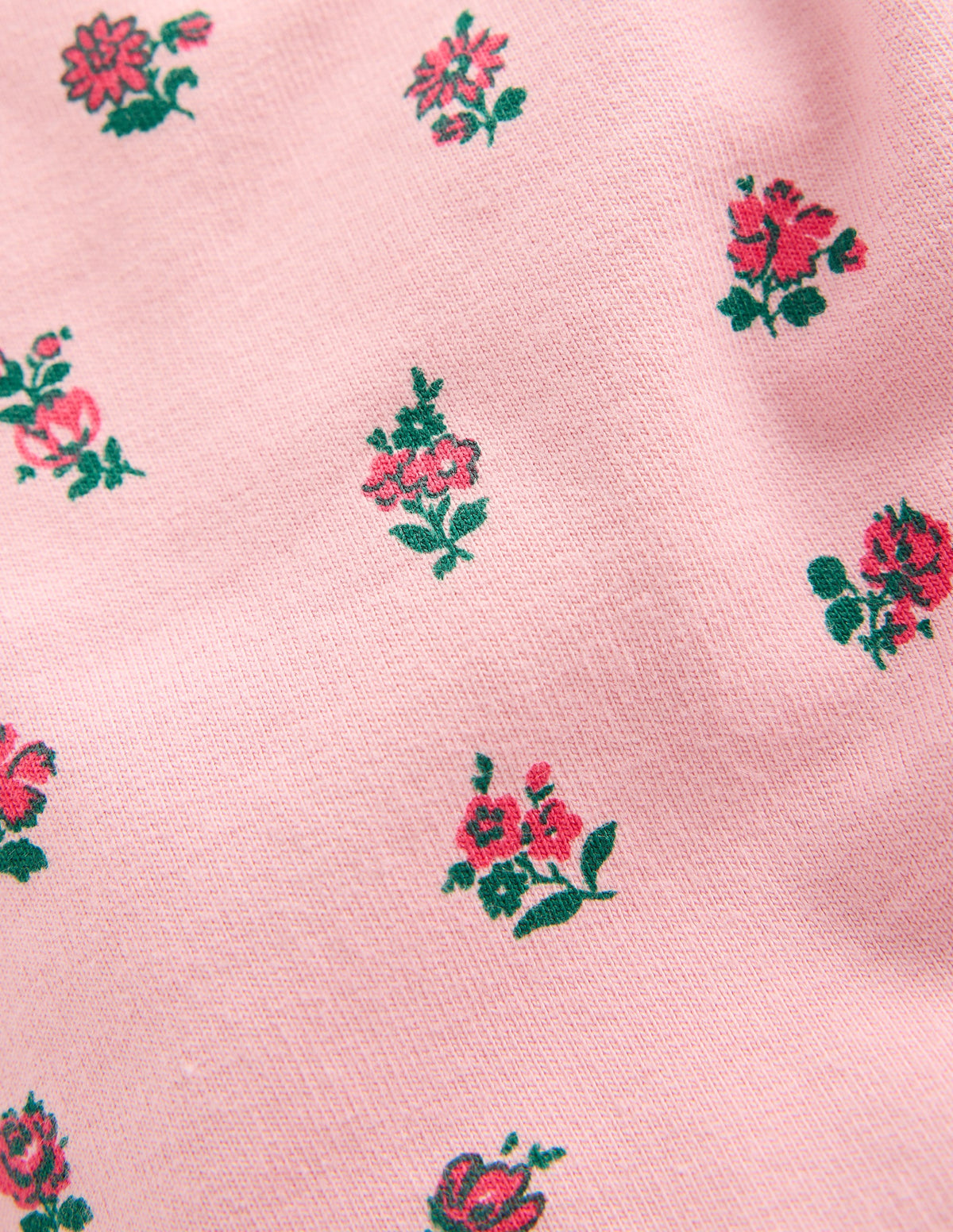 Jerseyhose zum Hineinschlüpfen-Rosa Vintage Kleines Blumenmuster - Image 3