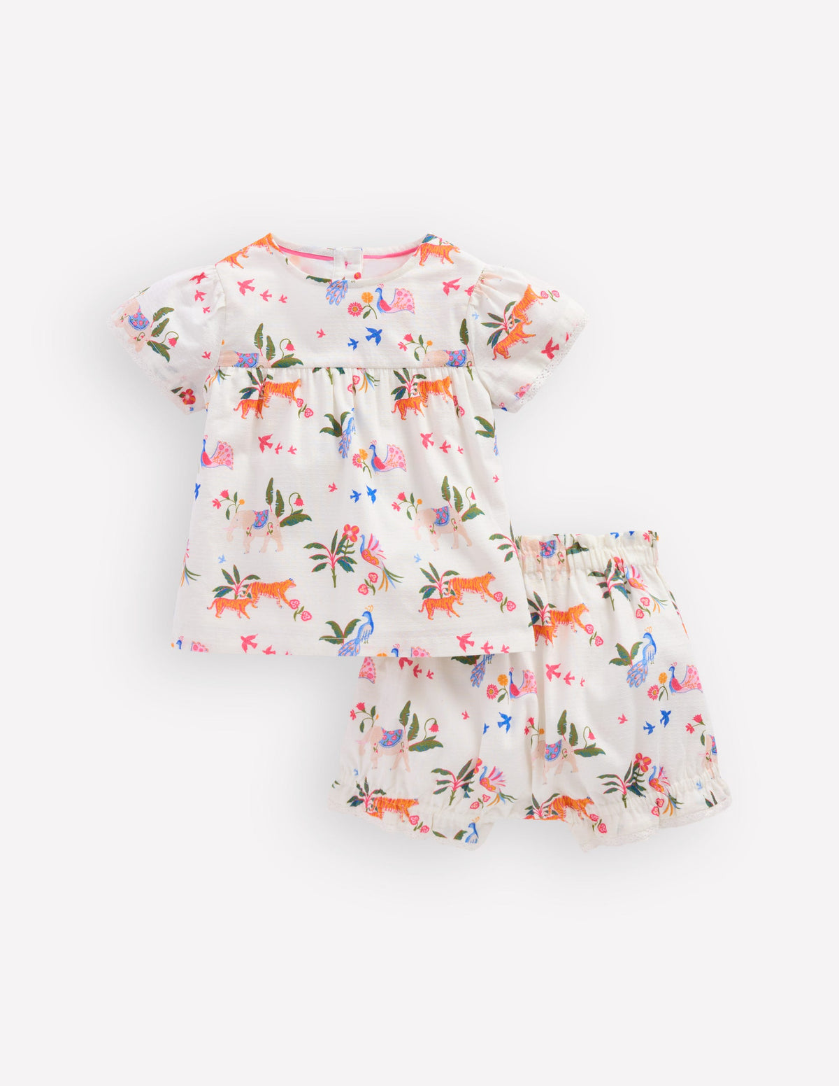 Woven Bloomers Play Set-Ivory Small Tropical Animals - Image 1