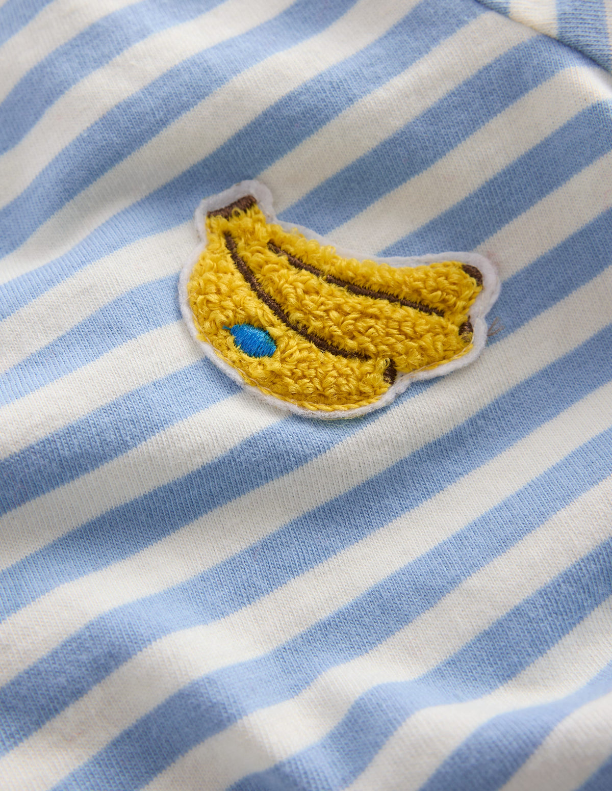 Logo Jersey Woven Play Set-Ivory and Blue Stripe Bananas-3
