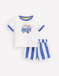 Jersey-Spielset mit Logo-Blau Camper Streifen