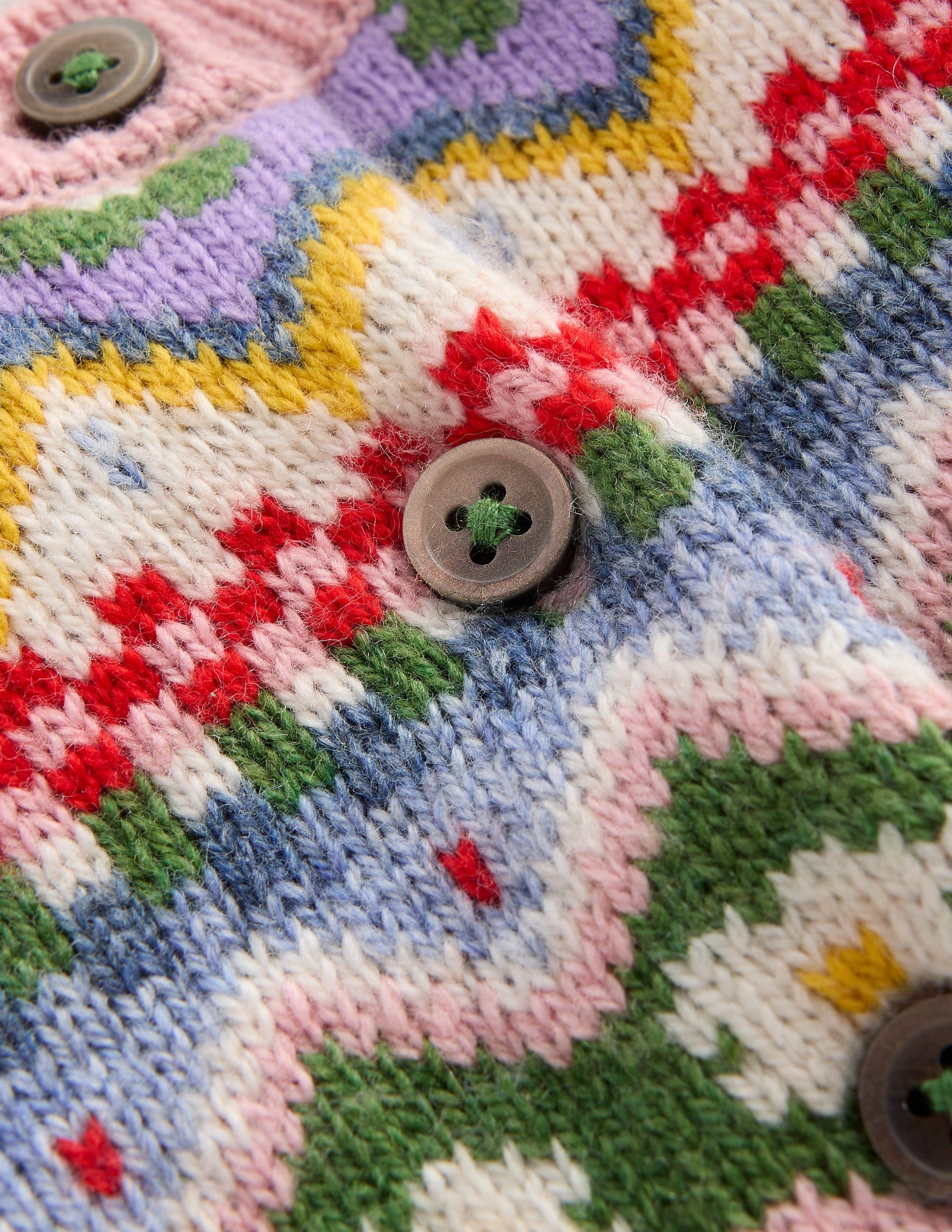 Edie Fair-Isle-Strickjacke-Bunt Blumenmuster Fair-Isle-3