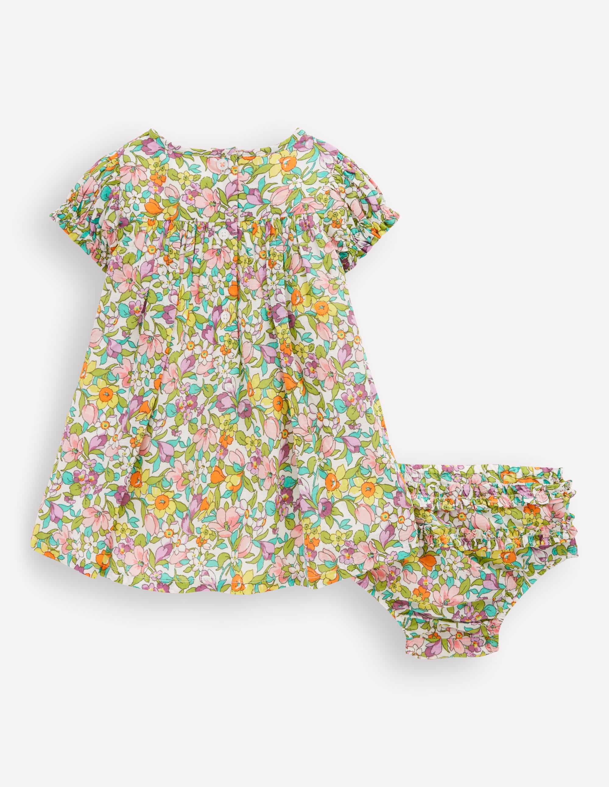 Gerafftes, gewebtes Kleid-Bunt mit Florabunda - Image 2