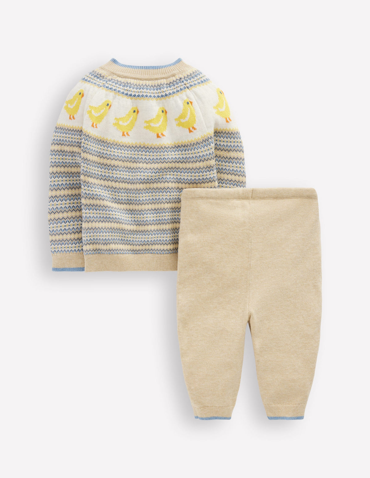 Spielset aus Fair-Isle-Strick-Haferbeige Meliert Küken-2