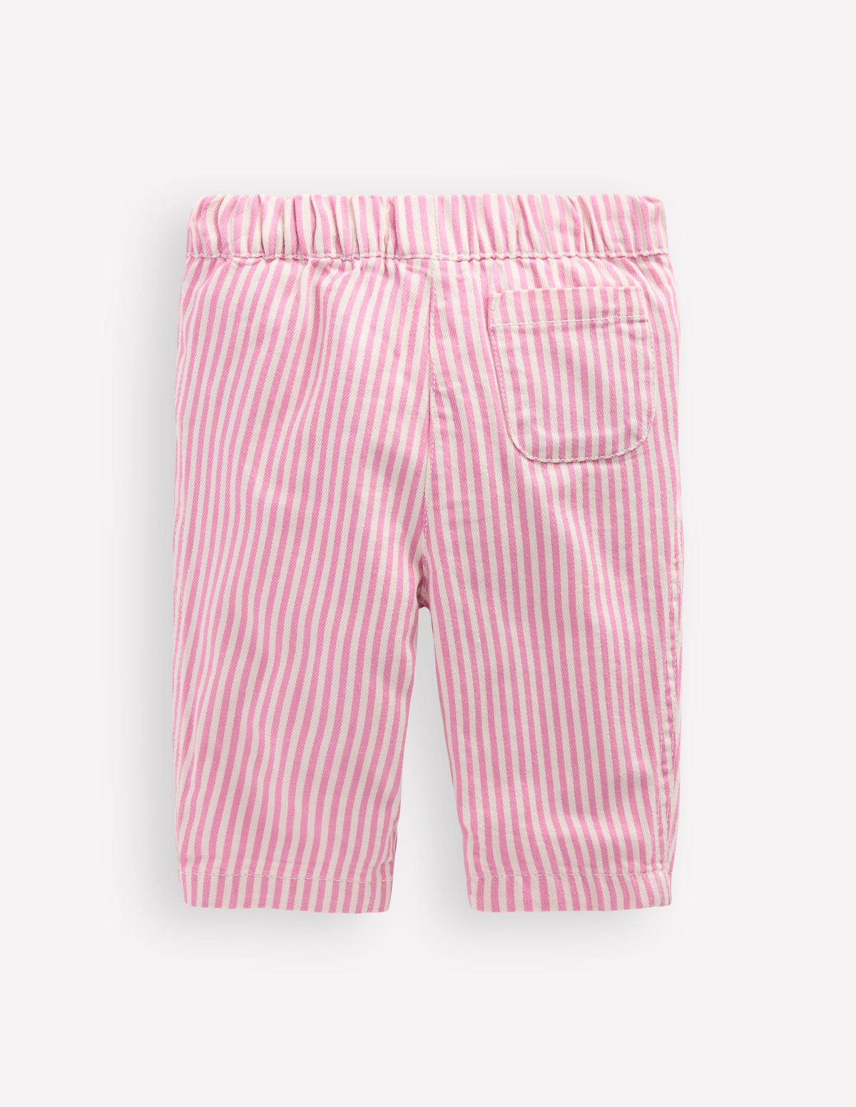 Pantalon à enfiler en coton-Rayé rose - Image 2