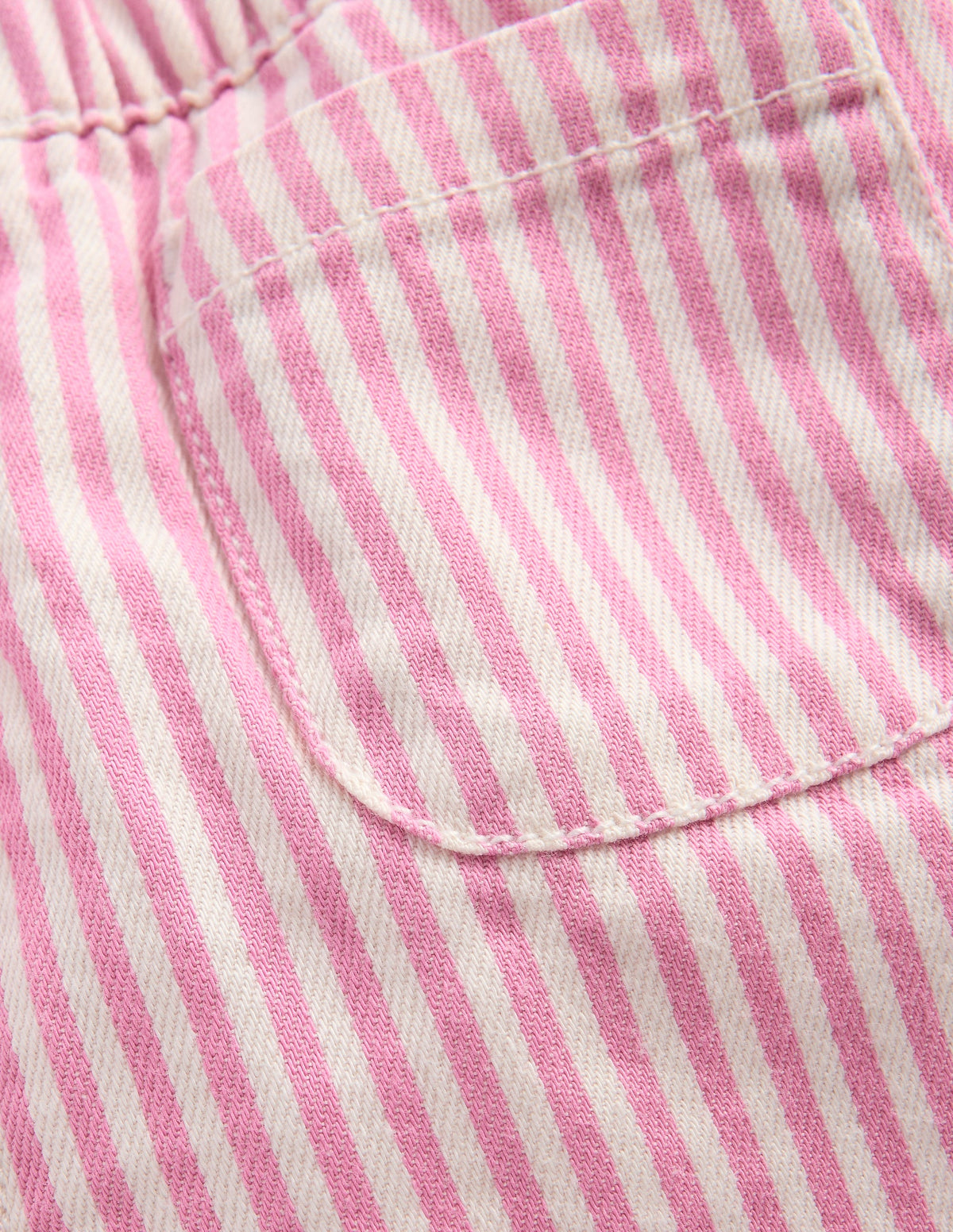 Pantalon à enfiler en coton-Rayé rose-3