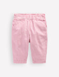 Pantalon à enfiler en coton-Rayé rose