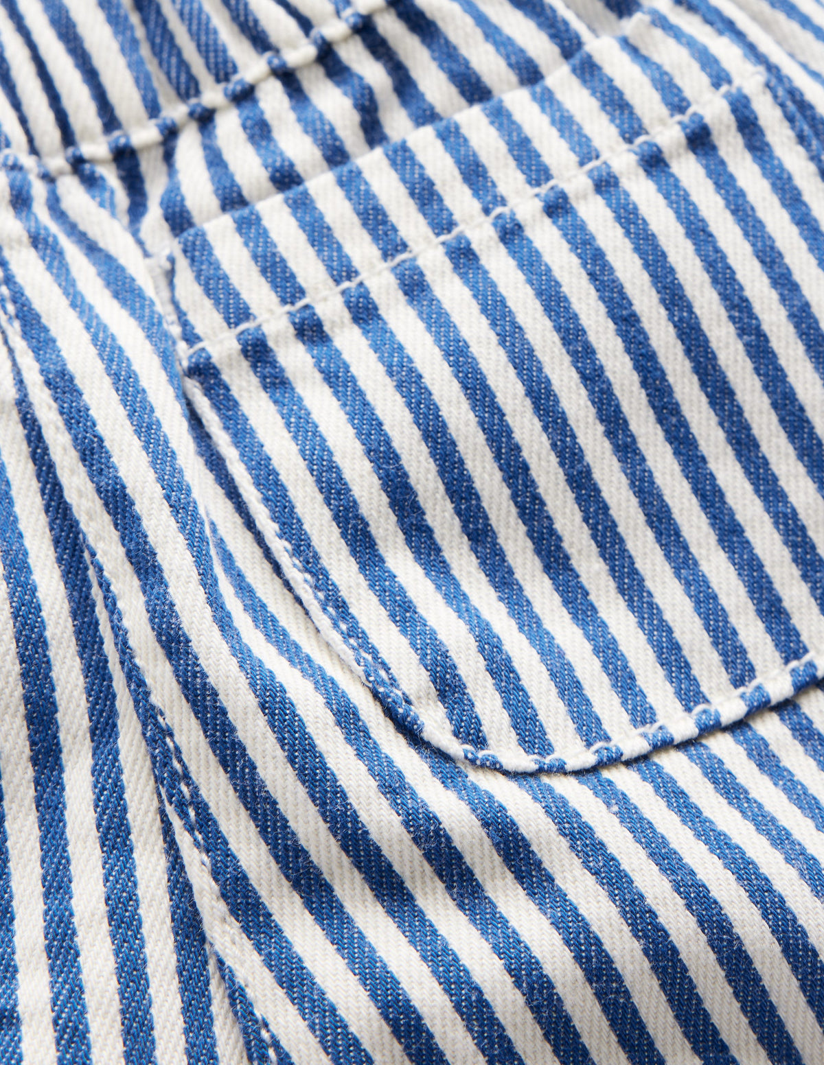 Baumwollhose zum Hineinschlüpfen-Blau und Naturweiß Gestreift-3