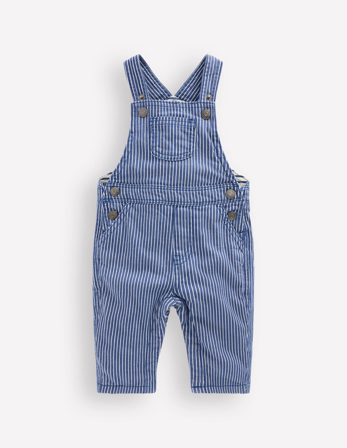 Gewebte Latzhose-Navy Drillichstreifen - Image 1