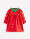 Originelles Sweatkleid-Erbeerkuchenrot