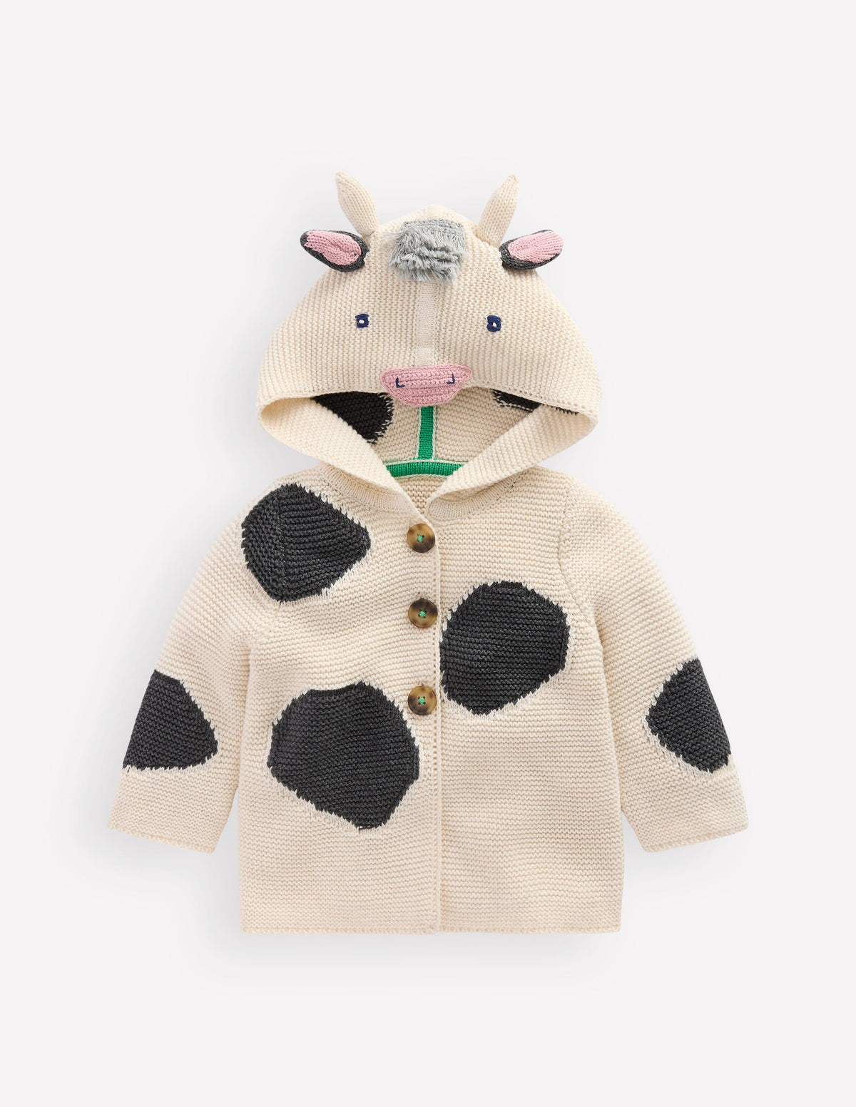 Originelle, gestrickte Baumwolljacke-Kuh-1