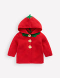 Originelle, gestrickte Baumwolljacke-Erdbeere
