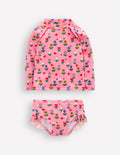 Badeshirt-Set mit Logo-Rosa Blumengarten