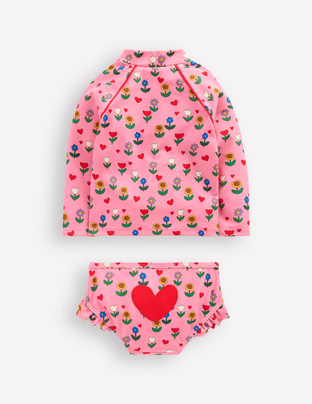 Badeshirt-Set mit Logo-Rosa Blumengarten-2